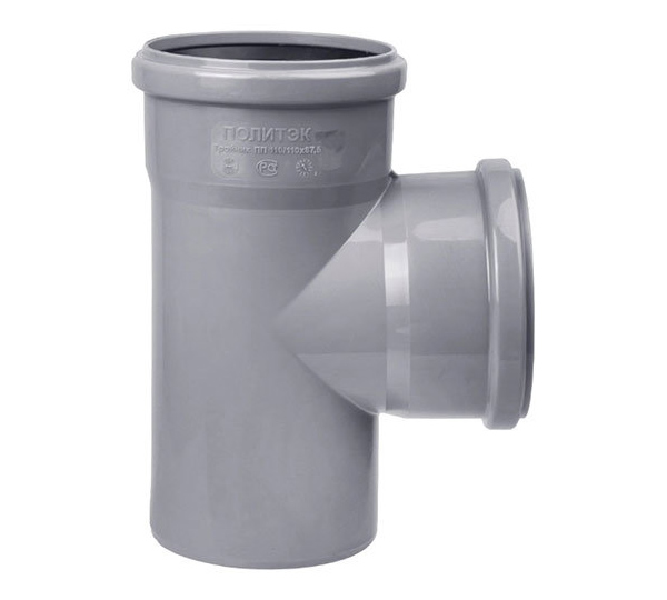 Тройник канализационный внутренний 110x110 мм/90° Политэк